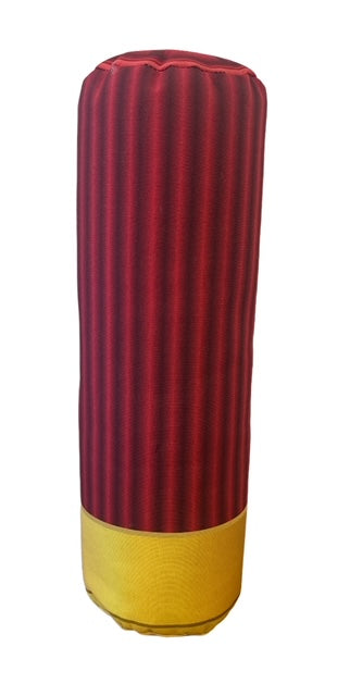 Red Shotgun Shell 12GA Pillow. Great Hunter gift. Tubular red shell with gold yellow end