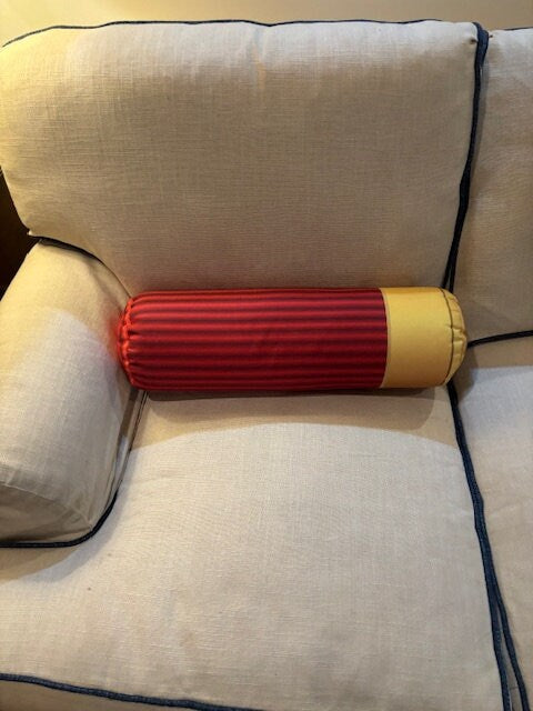 Red Shotgun shell pillow. Shaped like a real shotgun shell. Great gift for any hunter