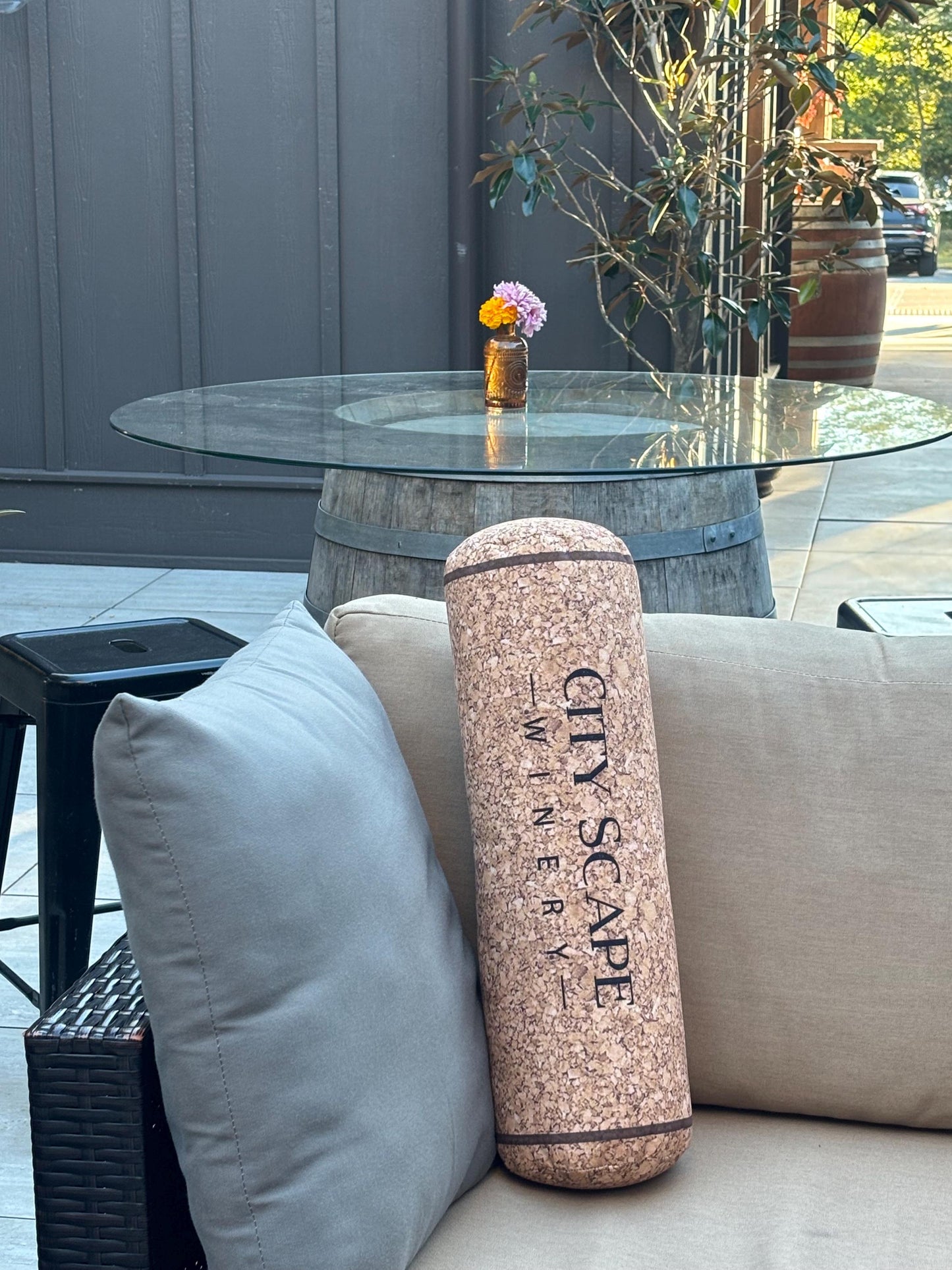 Custom vineyard 24 wine cork pillows .