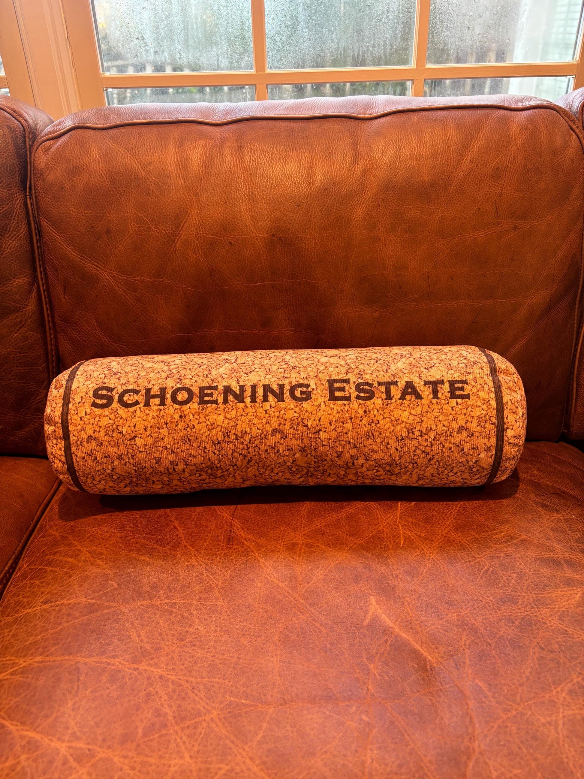 Custom embroidery wine cork pillow. Great wedding gift