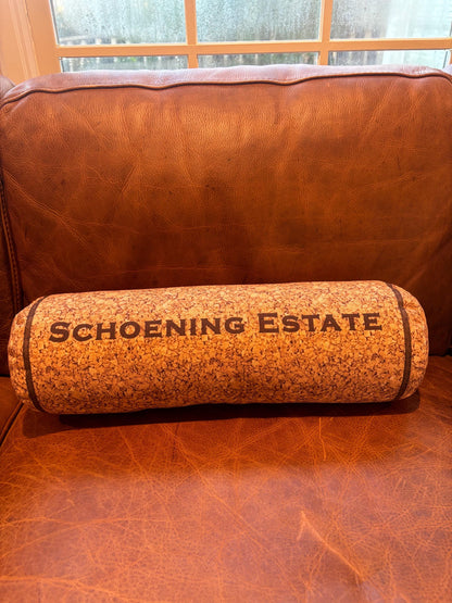 Custom embroidery wine cork pillow. Great wedding gift