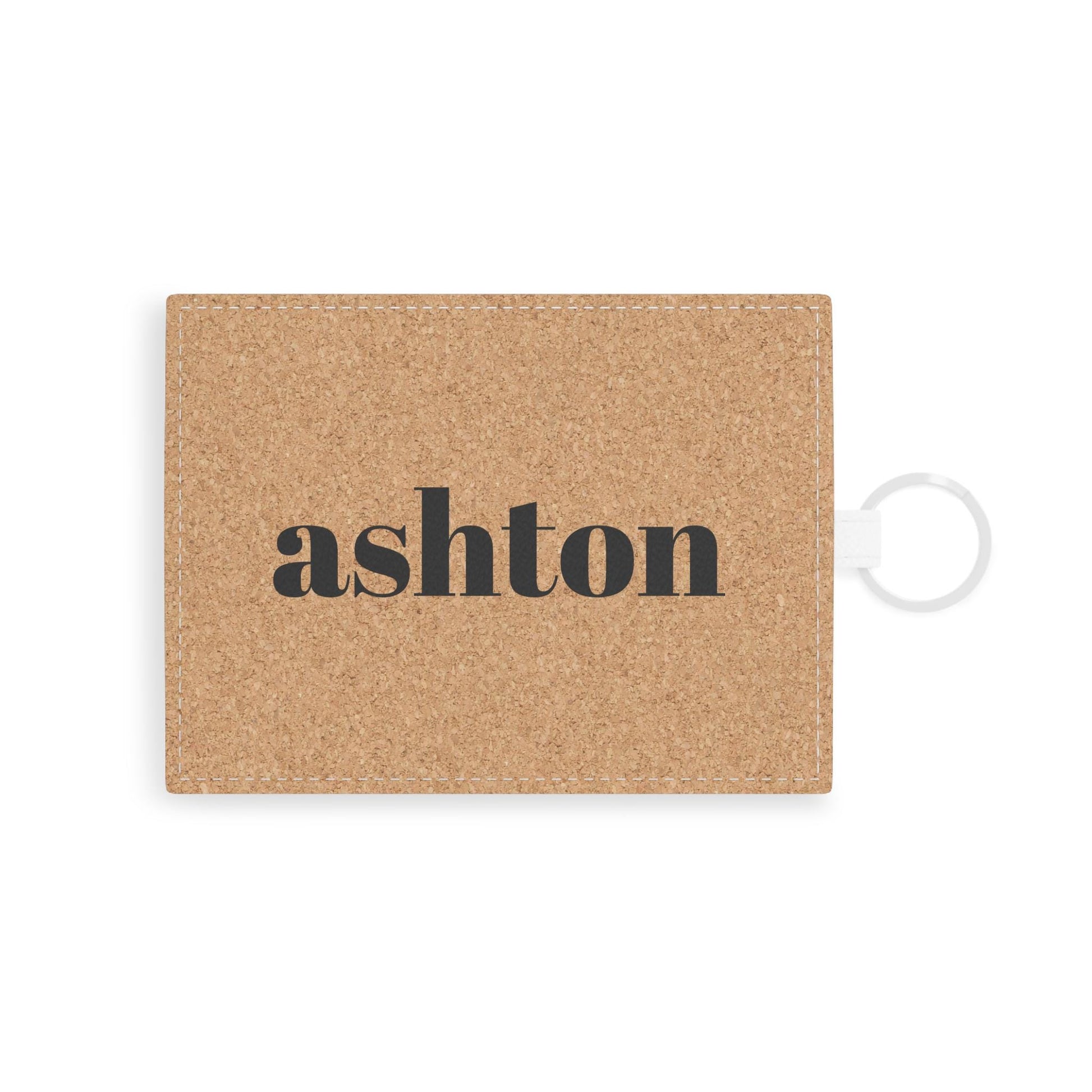 Personalized wine cork Saffiano Leather Card Holder, Customizable Business Card Case, Custom Credit Card Wallet, Monogrammed ID Holder,