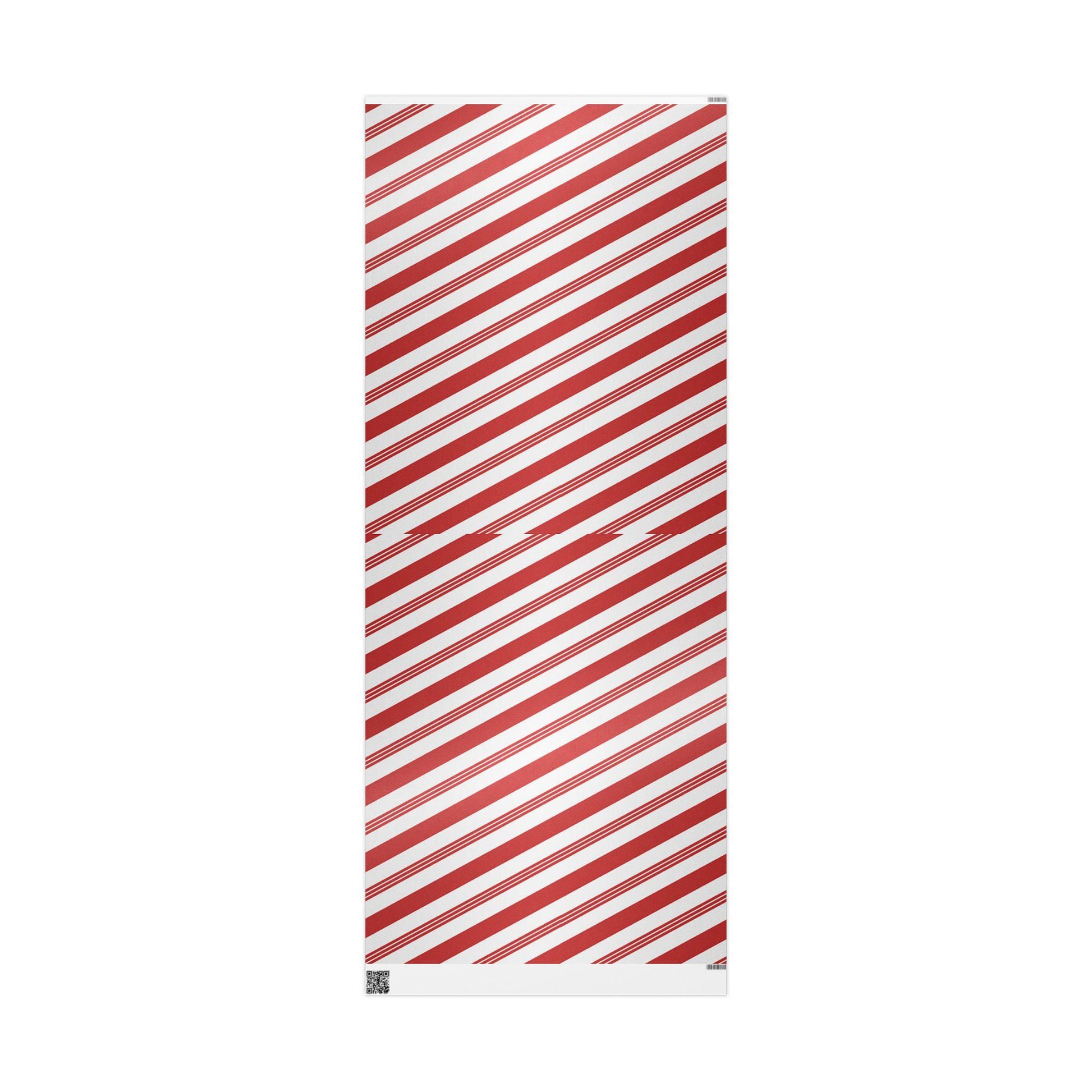 Gift Wrapping Paper, Peppermint Stick Design - Festive Holiday Present Wrap, Christmas Gift Wrap, Party Supplies, Craft Paper, Wrapping