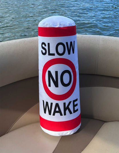 Slow No Wake  buoy Lake Tubular Pillow